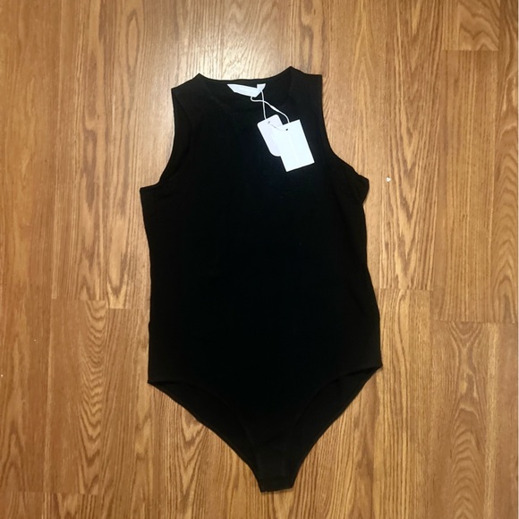 Mango pop  Classic Black Sleeveless bodysuit - Picture 1 of 5